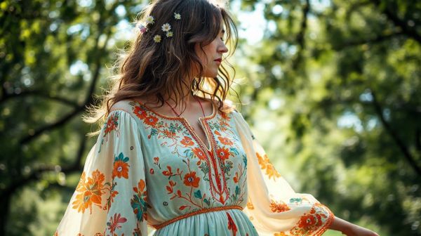 Gana estilo hippie chic con estos vibrantes vestidos elegantes